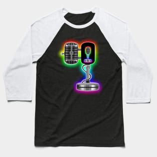 Karaoke Open Mic with Rainbow Glow Baseball T-Shirt